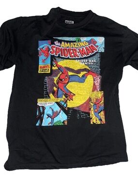 Marvel Mens The Amazing Spider-Man Black Graphic Tee